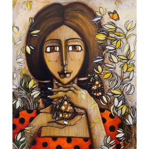Shazia Salman, 30 x 36 Inch, Acrylics on Canvas, Figurative Painting, AC-SAZ-073